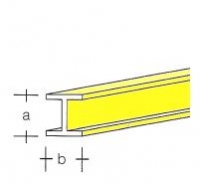 MS H-Profil  4,0 x 4,0 mm , 330 mm / #13-08