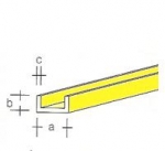 MS U-Profil  6,0 x 4,0 mm , 330 mm / #12-43
