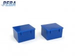Deckskiste blau , 16 x 13 x 10 mm , 1:50 , 2 Stck / 38-50208