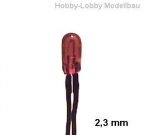 6 Volt / 50 mA , 2.3 mm Mini-Lamp red, 100mm Cable , 1-1651